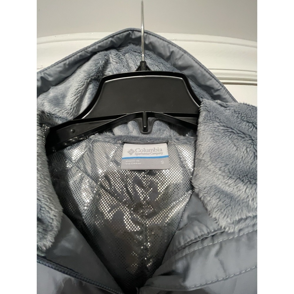 Columbia Omni-Heat Women's Gray Hooded Puffer Jacket Insulated Full Zip S - Picture 2 of 11